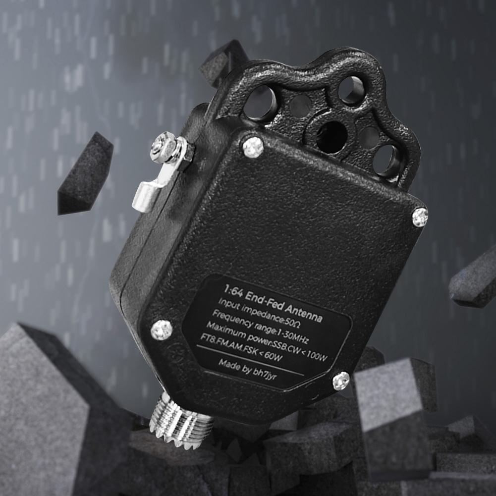 1:64 Балун Антенна с Конечным Питанием 4-Диапазонная 8-Диапазонная Портативная КВ Антенна с Конечным Питанием 1 МГц - 30 МГц для Улицы