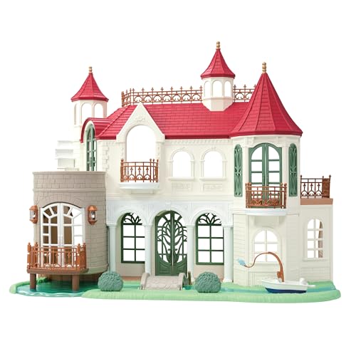 Sylvanian Families House [Shimmering waterside house with red roof] Ha-52 ST Mark certified Toy Dollhouse for ages 3 and up Sylvanian Families EPOCH