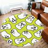 1pc Ghost Halloween Round Chair mat office Area Rug - Non-Slip, Floor Mat for Office, Bedroom, Ideal home decor gift p0105043