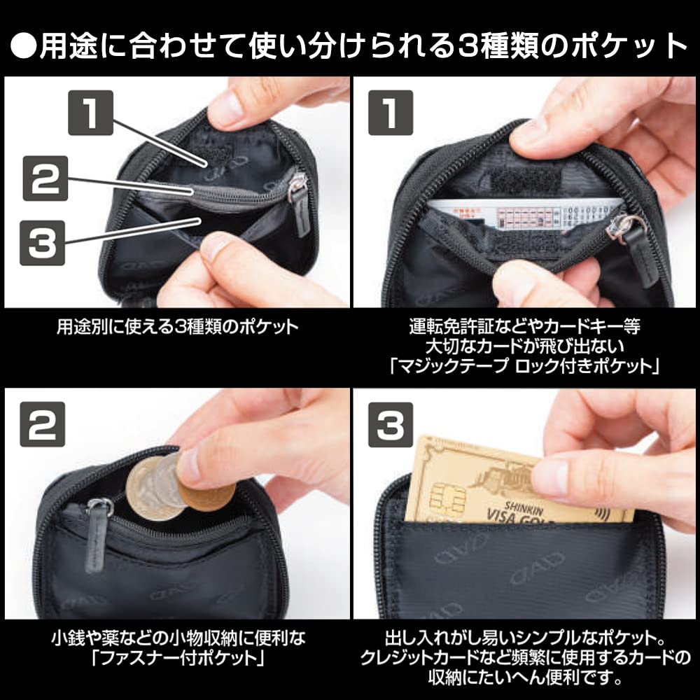 Hanasenai Smart Key Case Leather Enamel Deep Double Smart Key Case Mini Wallet DAD Garcon D.A.D D.A.D [Monogram Red/Gold] & [HA677-03-01]