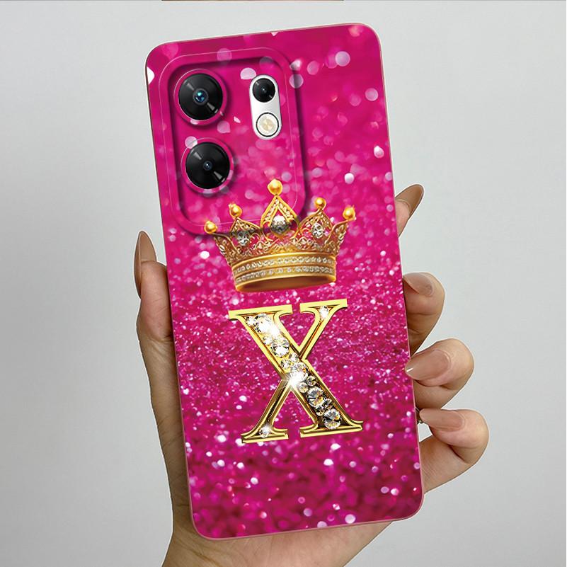Чехол для infinix Zero 30 4G 5G Чехол X6731 Буквы Короны Мягкий Силикон Ударопрочный Чехол Для Infinix Zero30 4g Чехлы X6731B Funda
