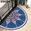 European Style Semi-circular Floor Mat Anti Slip and Absorbent Carpet At The Bathroom Entrance Household Door Mat Dirt Resistant Foot Mat