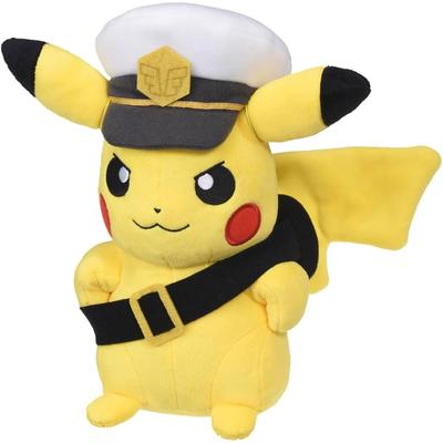 Takara Tomy Плюшевая игрушка Покемон Капитан Пикачу Версия с очками 20 см