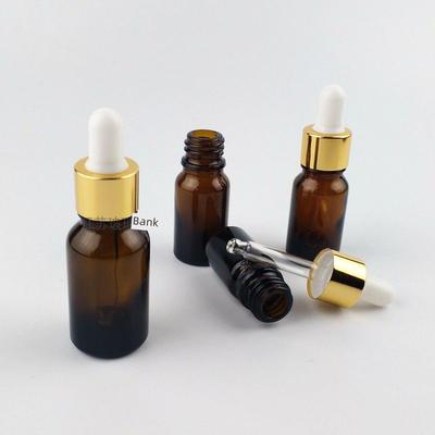 Янтарно-желтая стеклянная бутылочка для эфирных масел Темная упаковка Пипетка Пустая бутылка 5-100 мл Распределение L Пробник Бутылочка для эссенции