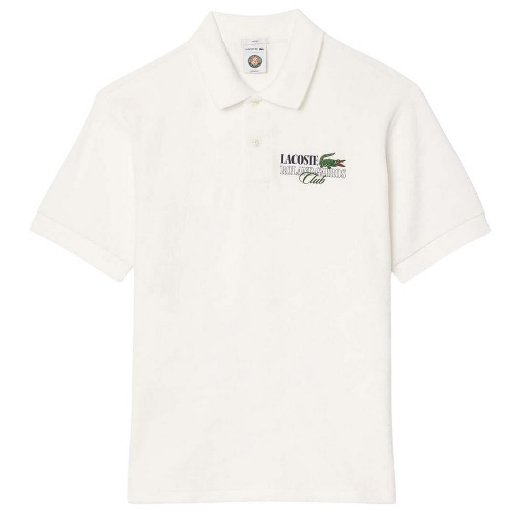 Lacoste Mens Roland Garros Edition Terrycloth Relaxed Fit Polo Shirt