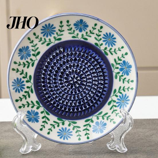 Garlic Mincer Ceramic Grinder Plate Bowl, Manual Ginger Fruit Zester Grater Mixing Dish Dish, All-in-One Prep Serving Tray, Modern Minimalist Kitchen