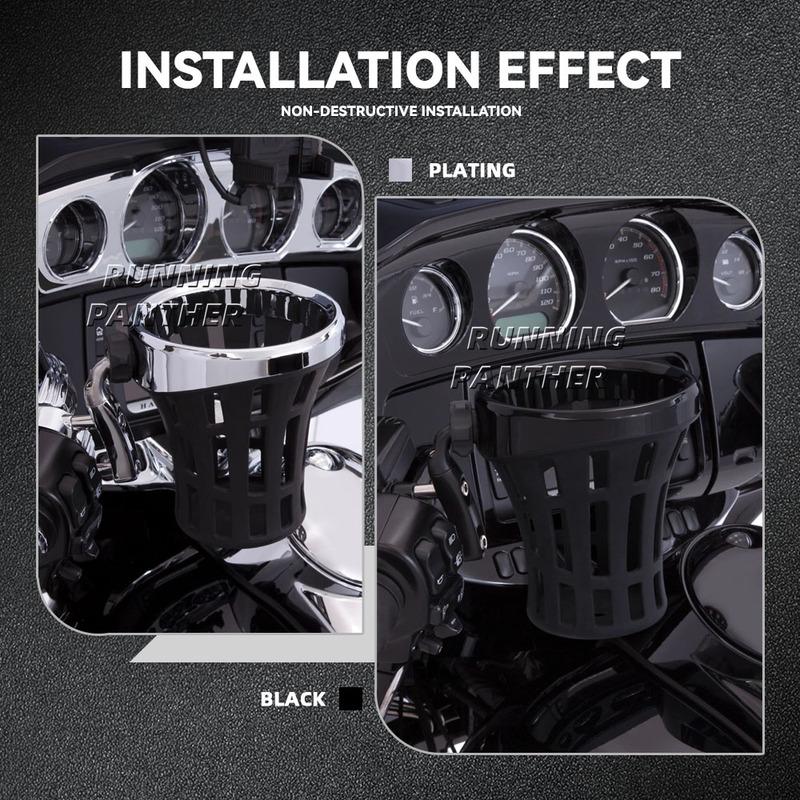 For Harley Yamaha Kawasaki Suzuki indian Honda GL1800 GL1500 F6B Universal Motorcycle Water Drinking Drink Cup Holder Bracket