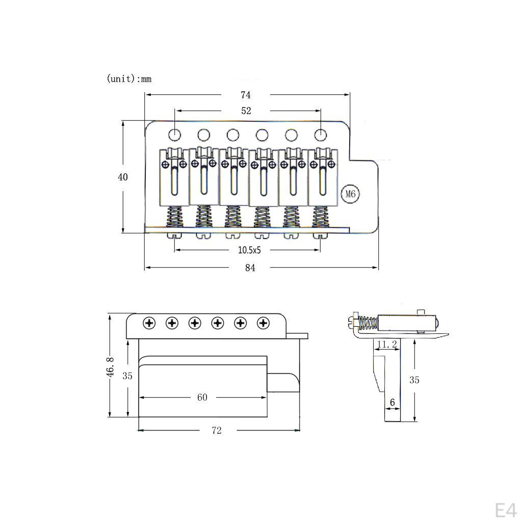 Electric Guitar Tremolo Bridge Saddle Set for ST SQ