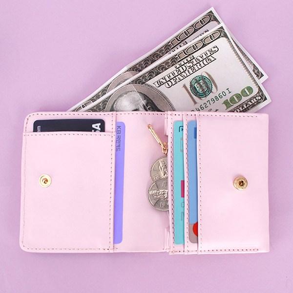 Sanrio Kuromi, простой кошелек для женщин, юниоров, мини-тонкий кошелек для транспорта, половина кошелька, подарок