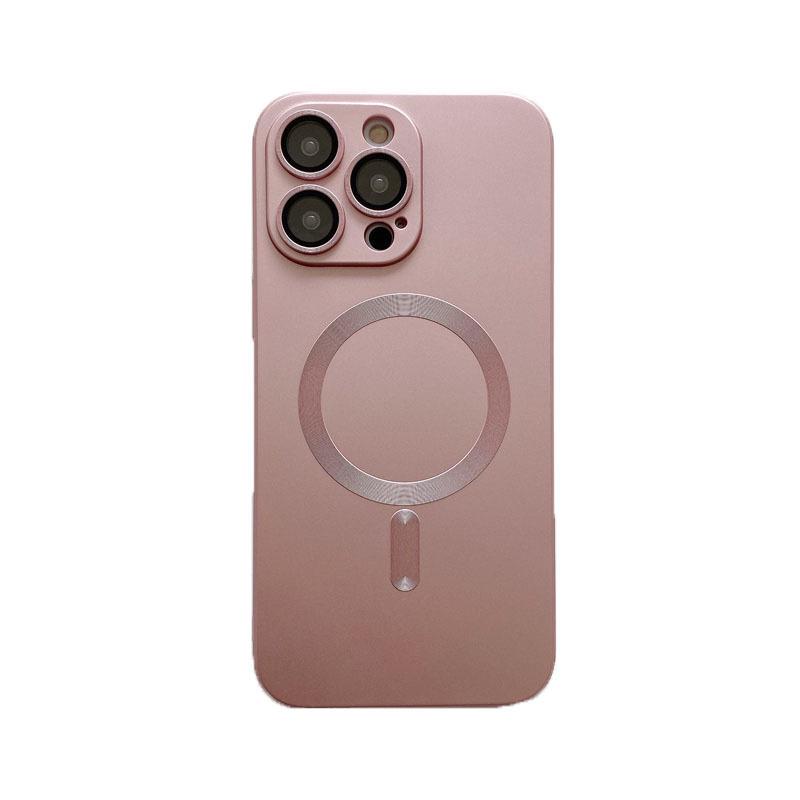 Матовый металлический магнитный чехол для iPhone 17 Pro Max с защитной пленкой для объектива Apple 16, однотонная защитная крышка