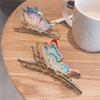 Women Vintage Painted Butterfly Hair Claws Luxury Hair Clips Barrette Headwear Shark Hair Clip