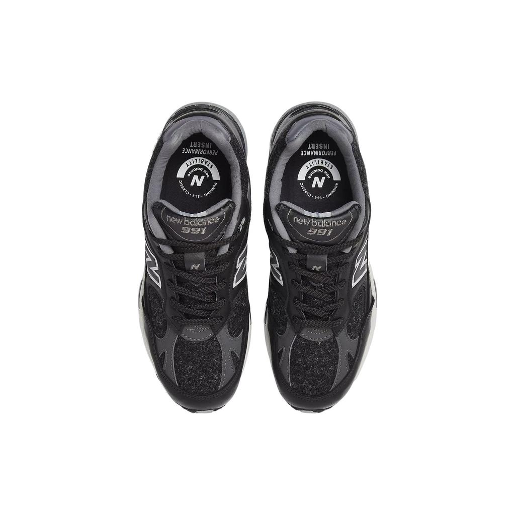 New Balance 991 Made in England Твидовые мужские кроссовки Harris Black Magnet Smoked-Pearl M991DJ