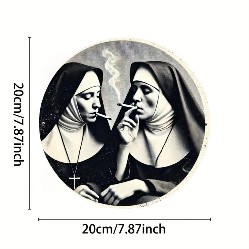 Плоская 2D металлическая вывеска Подвесное декоративное настенное искусство 20x20 см