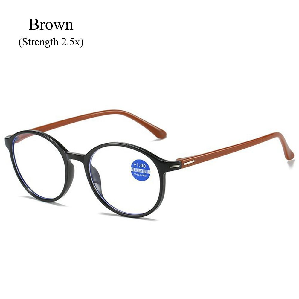 Spring Hinge Readers Reading Glasses Presbyopia Eyeglasses Anti-blue Light Glasses Oval Frame