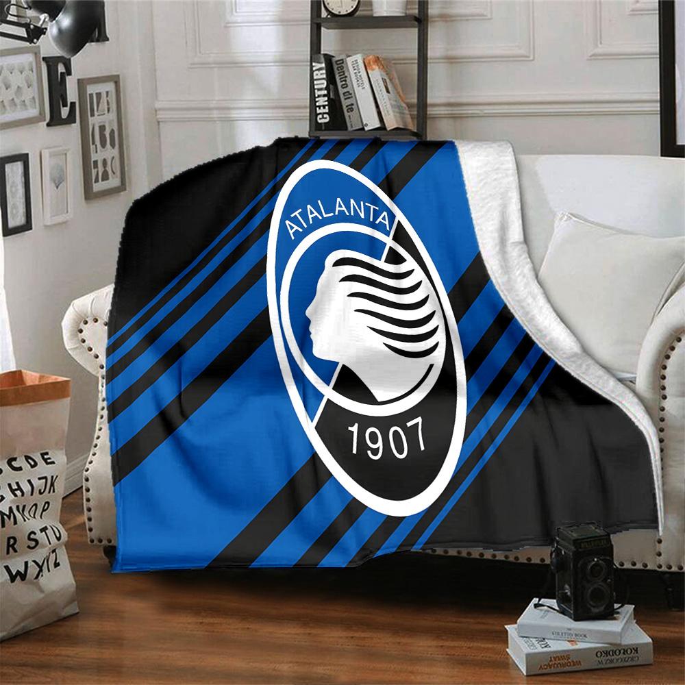 Atlanta Fc Emblem Design Flannel Blanket, Soft Polyester, Modern Design, All-Season for Camping, Travel, Gifts for holidays or birthdays