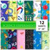 12 Scientific Experiment Hand Account Material Paper Scrapbook Diy Handmade Card Making Creative Backing Background Paper