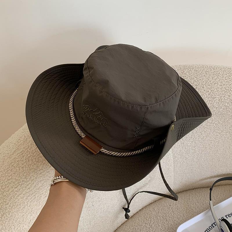 Повседневная шикарная ковбойская шляпа, идеально подходящая для активного отдыха, вышитая и дышащая шляпа от солнца с широкими полями