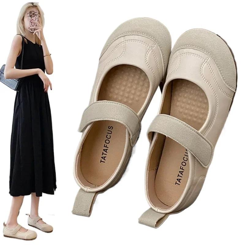 Модные женские туфли на плоской подошве Mary Jane Canvas Sandals Весна-лето Прогулочная обувь Дизайнерские повседневные туфли на плоской подошве Silver Beige Board Shoes Zapatos Mujer