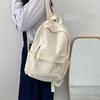 Color Backpack Solid School Bag Junior High College Students Unisex Gift Design
