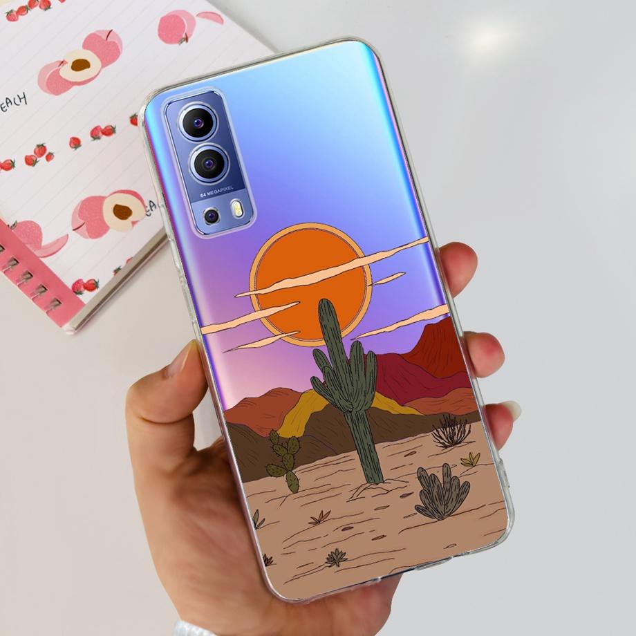 Чехол для телефона Vivo Y72 5G V2041 Для Vivo Y52 5G V2053 Мягкий силиконовый ударопрочный прозрачный задний чехол VivoY72 Y52 5G