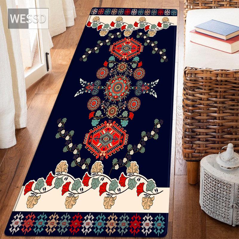 Ретро ковер с персидским принтом для спальни в этническом стиле, кухонный коврик, нескользящий ковер в стиле бохо, Runenr, коврик для прихожей, ковер для гостиной, Марокко