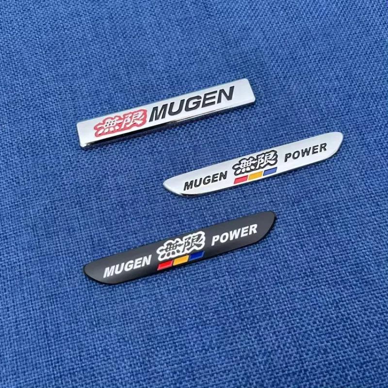 3D Metal Car Sticker Mugen Logo Fender Rear Trunk emblem Badge Sticker for MUGEN POWER Fit Civic Type R Accessories