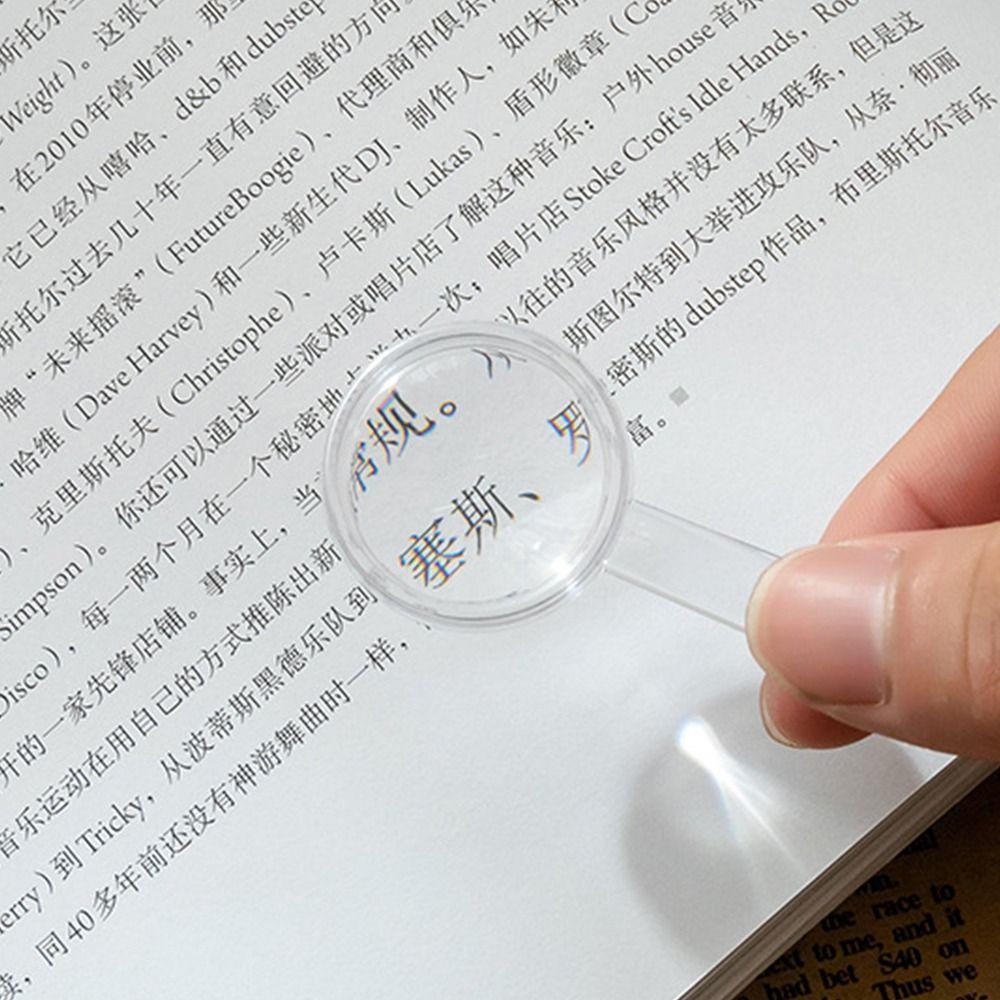 10pcs Mini Loupe Fresnel lens Transparent 3X Children's Magnifying Glass Pocket High-definition Handheld Magnifier Newspaper