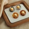 Новые китайские серьги Майяра с индивидуальным темпераментом Niche Temperament Copper Material Resin Earrings Tide
