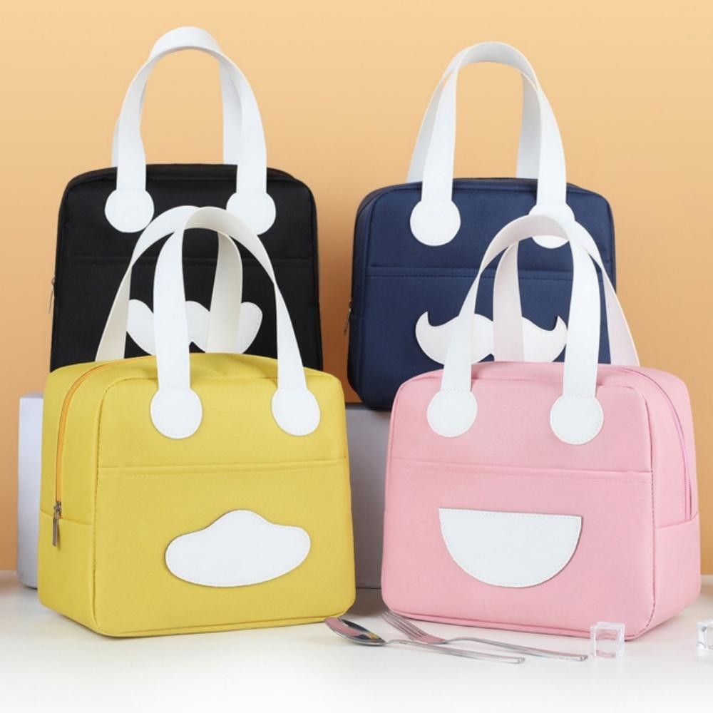 Изолированная сумка для ланча большой вместимости, сумка-бенто, портативная сумка-тоут, современная студенческая сумка для ланча для пикника, студентов, путешествий