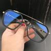 New Anti Blue Light Double Beam Square Myopia Glasses Oversized Women Matte Frame Prescription Eyewear Diopter -1.0 To -6.0