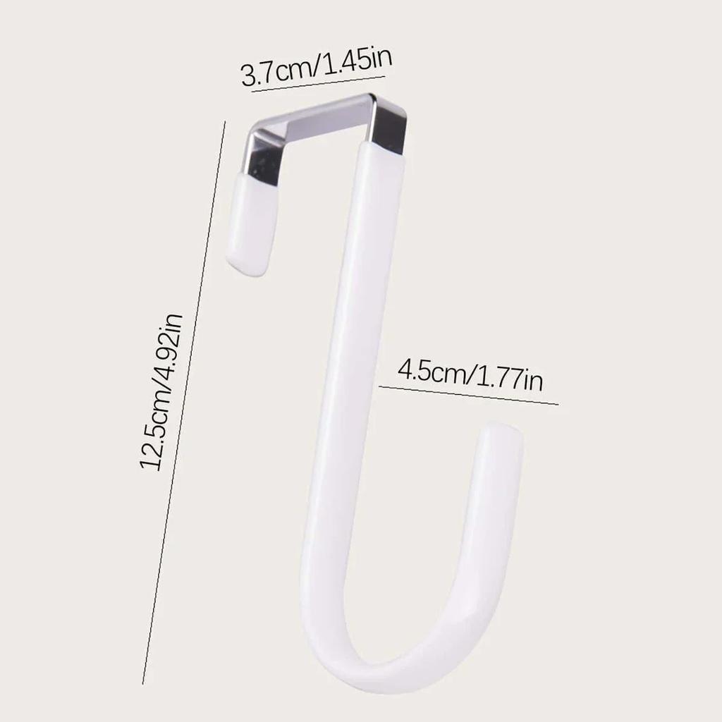 1pc-Hanging Organizer Over The Door Hooks Rubber Prevent Scratches Bathroom Bedroom Kitchen Towel Coats Hangers Metal