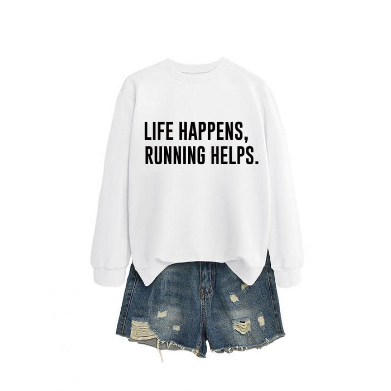 Womens Oversized Casual Long Sleeve Hoodie Sweatshirt With Print Design Comfort Fit