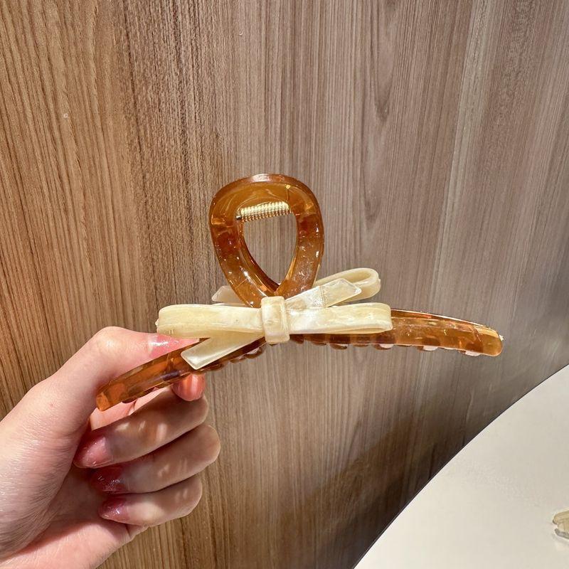 1 шт. Изысканный французский бант для весны и лета, большая заколка-акула, заколка для волос высокого класса, женская заколка для волос, аксессуар для волос