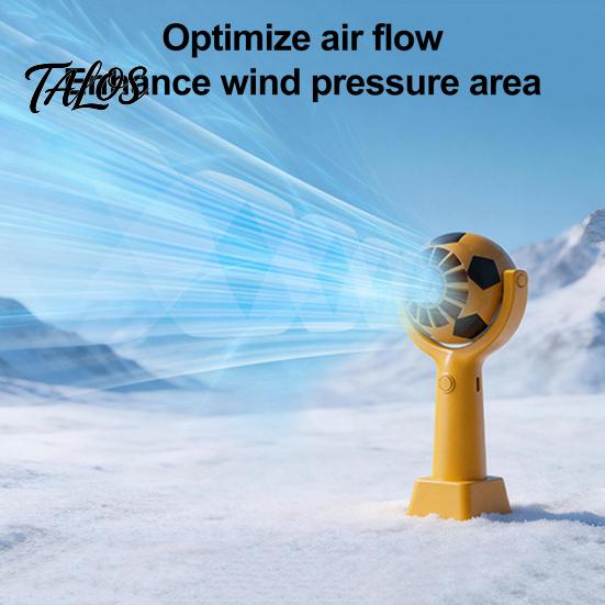 Talos Soccer Neck Fan, Portable Mini Handheld Fan with Lanyard, Football Shape Cooling for Outdoor Sports, Gift