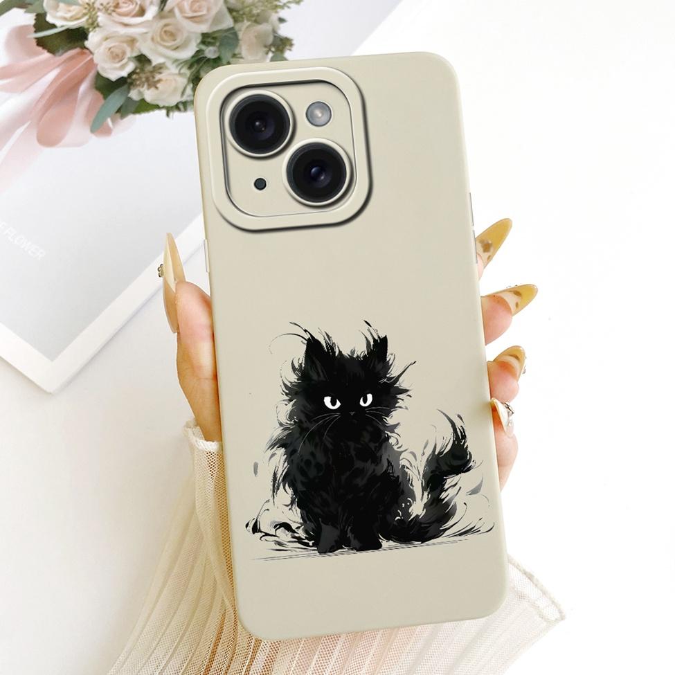 6.1'' Casing For iPhone 15 Case Fashion Cartoon Cute Funny Painted Silicone Phone Cover A3090 A2846 A3089 A3092