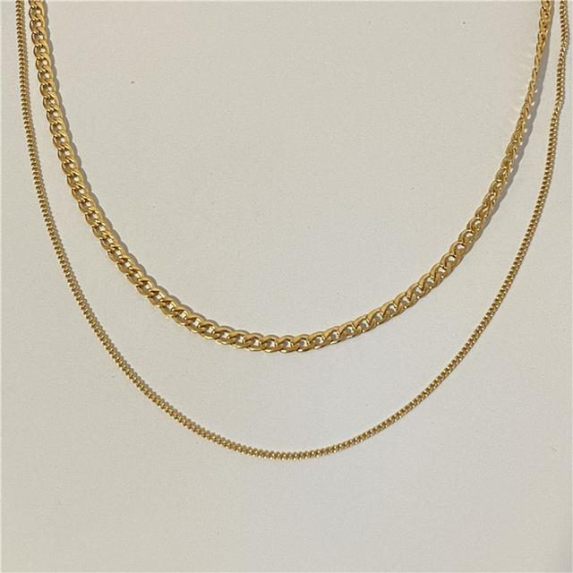 Нержавеющая сталь новый панк хип-хоп 2 слоя геометрический куб звено ожерелье для женщин подарок тренд чокер модные ювелирные изделия вечеринка