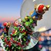 Minamiboeki Christmas Tree Snow Globe with Music Box 21x12x12cm Glass Teddy Bear Santa Claus