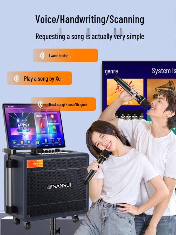 Sansui Portable KTV System with 17-inch Display CN plug (adapter included)