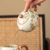 Чайник Сиши из руинной керамики Часюнь с рисунком "Кот и Хурма"