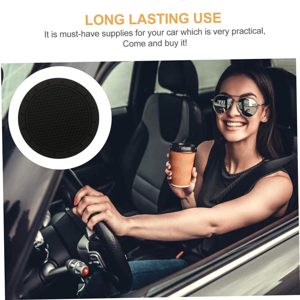 TINEASUR 10 шт. подстаканник для автомобиля подстаканник коврик для салона автомобиля принадлежности для автомобиля коврик для вашего автомобиля подстаканник для автомобиля подставка для напитков держатель для стаканов черный ПВХ