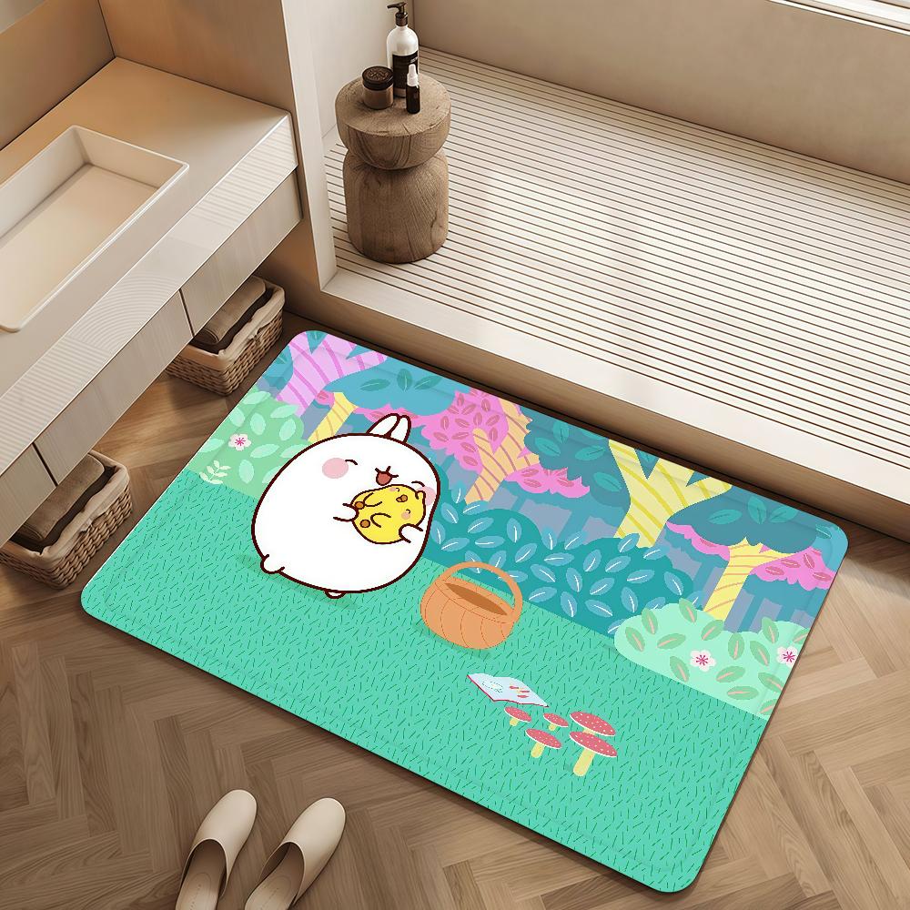 Прикроватный коврик для входа Kawaii M-Molang Ванная Комната Пол Украшение Милый Мультяшный Коридор Придверный коврик Ковер Гостиная Балкон