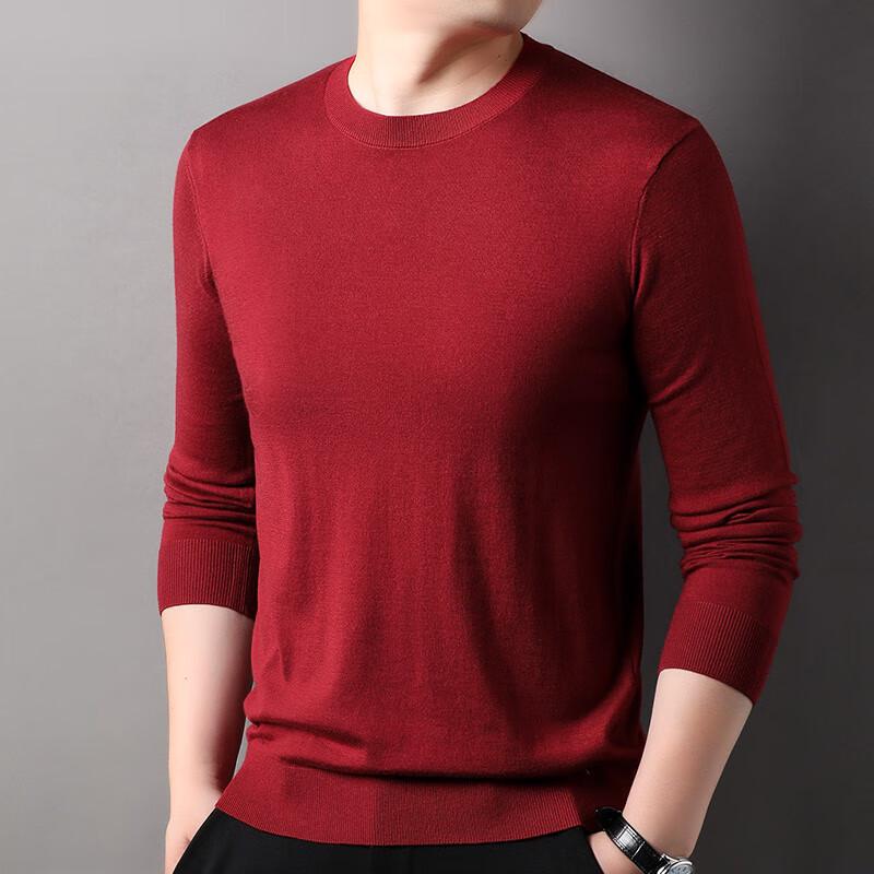 Hengyuanxiang Men's Wool & Silk Blend Pullover Sweater