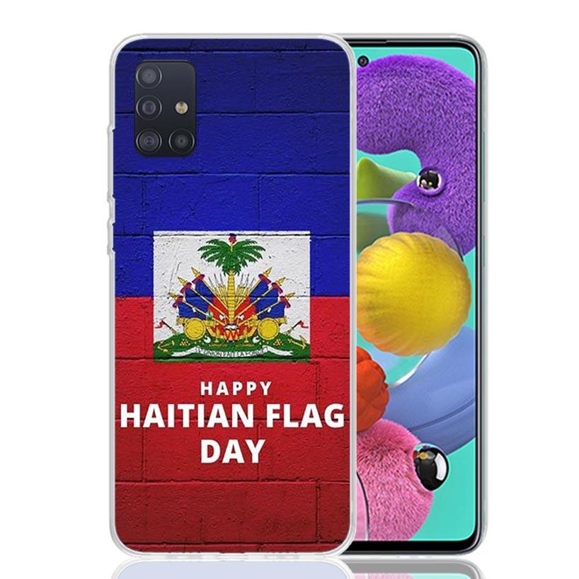 Haiti Haitian Flag Phone Case For Samsung Galaxy A52 A32 A22 A12 A02S A50S A30S A51 A31 AA71 Note 20 Ultra 10 S10 Plus Galaxy A5
