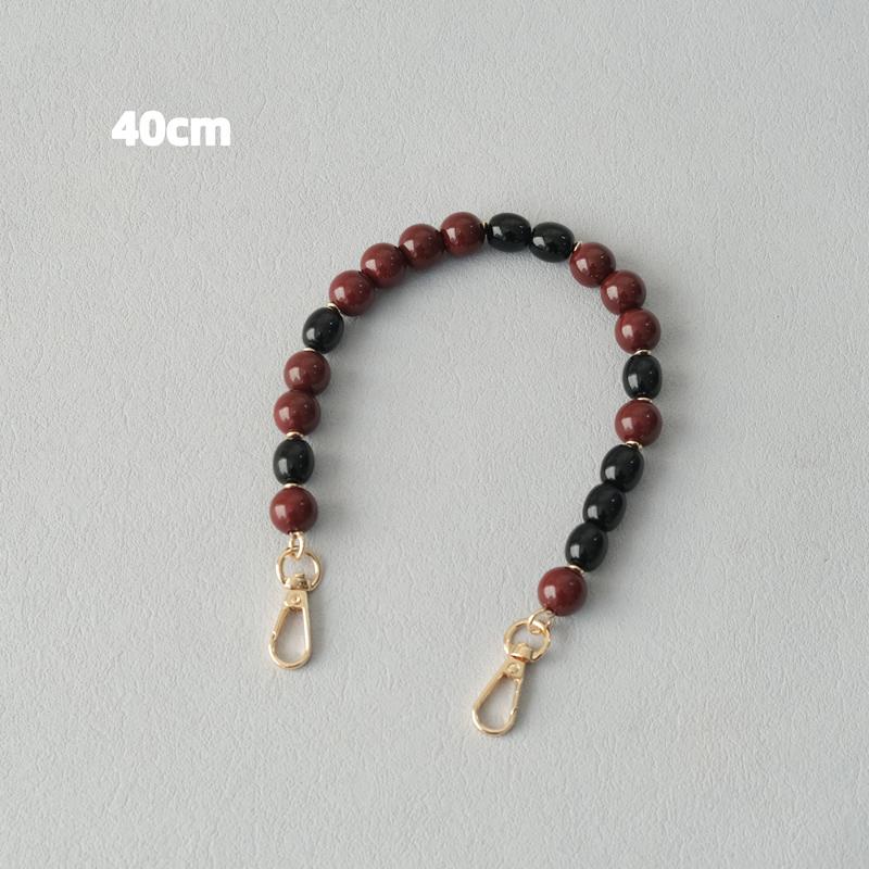 Новый Модный Бутик Женская Сумка Аксессуар Коричневый Красный Цепи из Бусин Милый Акриловый Роскошный Ремешок Женская Элегантная Сумка Акриловая Ручка Цепь