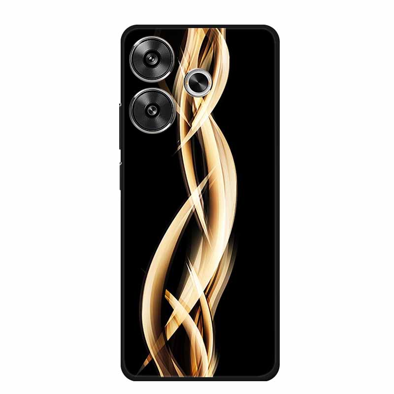 6.79" For Poco M6 4G Case POCOM6 Phone Cover Black Silicone Soft Back Cover Case For Xiaomi Poco M6 4G Case M 6 Protective Coque