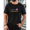 Men's Pattern Summer Casual Crew Neck Short T-shirt