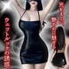 Bodycon Plus Size Sexy Dress Sexy Dress Enamel Wet Look Dress Sexy Lingerie Crossdressing Mini Super Mini Cosplay Sexy Mini Skirt Erotic LL L 2L 3L 4L