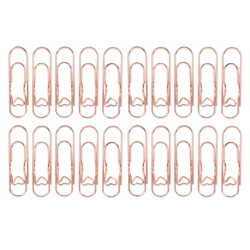 20pcs Pen Clips Metal Bookmark Paper Clip Stationery Tool Pen Holder Clips for Notebooks Book  