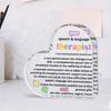 Motivational Heart Acrylic Gift - Inspirational Speech Therapist Present with Photography Utility