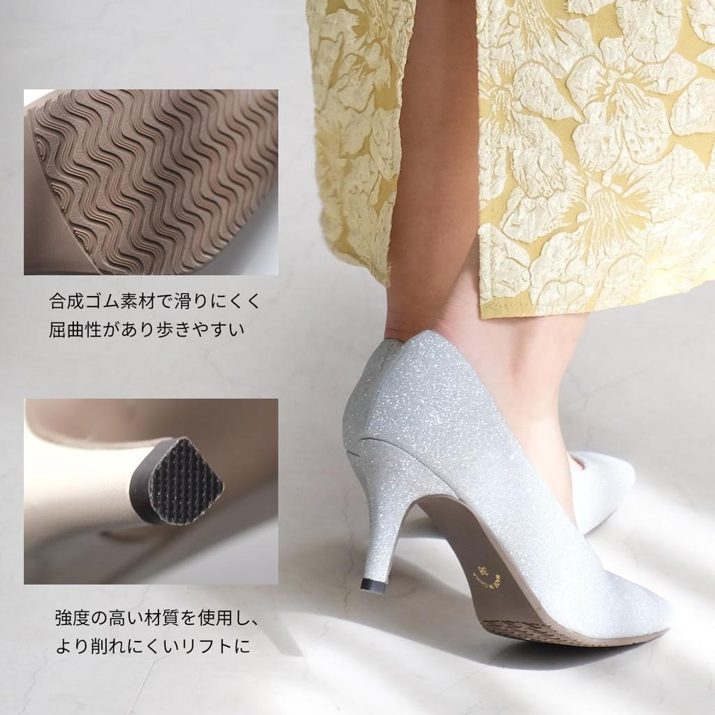 Туфли-лодочки для бега с острым носком, каблук 7 см, деловые туфли-лодочки CX1105 [AmiAmi] женские (черный (Гладкий; плавный), 23,5см - 24,0см)